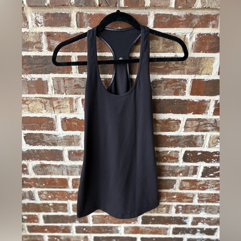 lululemon Black Athletic Racerback Tank Top Size 8